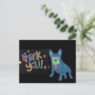 Thank you  Französische Bulldogge French Bulldog Postcard