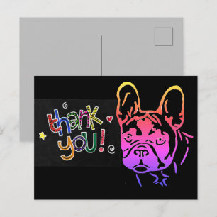 Thank you Französische Bulldogge French Bulldog Postcard