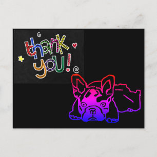 Thank you  Französische Bulldogge French Bulldog Postcard