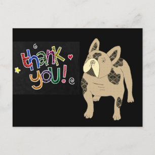 Thank you  Französische Bulldogge French Bulldog Postcard