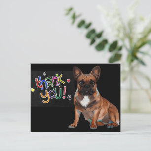Thank you Französische Bulldogge French Bulldog Postcard