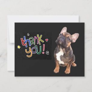 Thank you Französische Bulldogge Postkarte Invitation