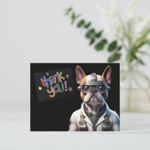 Thank you Französische Bulldogge Roboter Postcard