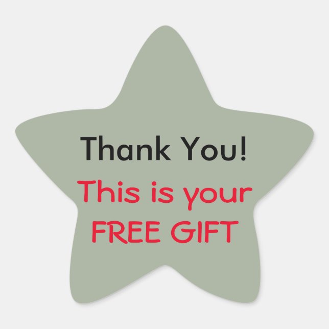 Thank You (Free Gift) Sticker (Front)