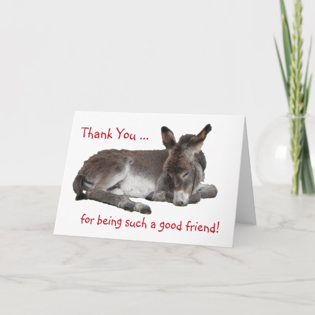 Thank You Friend Donkey Card (Front)