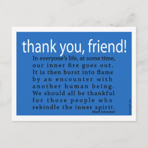 Thank You, Friend! Postcard