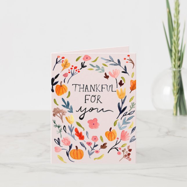 Thank You Friendship Thanksgiving Card  (Front)