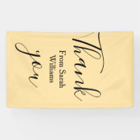 Thank you from add name yellow Pastel boho wedding