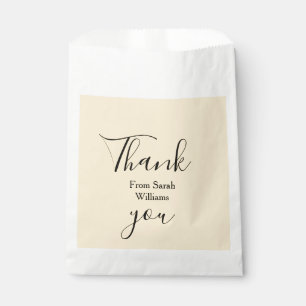 Thank you from add name yellow Pastel boho wedding Favour Bag