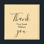 Thank you from add name yellow Pastel boho wedding Magnet<br><div class="desc">Design</div>