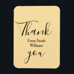 Thank you from add name yellow Pastel boho wedding Magnet<br><div class="desc">Design</div>