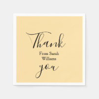 Thank you from add name yellow Pastel boho wedding