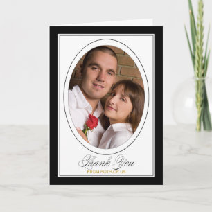 Thank You From Both Wedding Gift Photo Frame Holiday Card