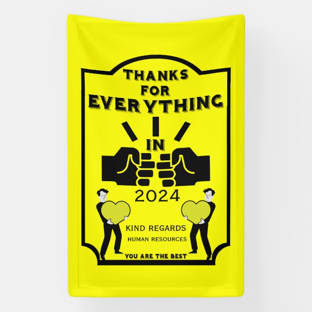 Thank You From Human Resources Banner (Vertical)