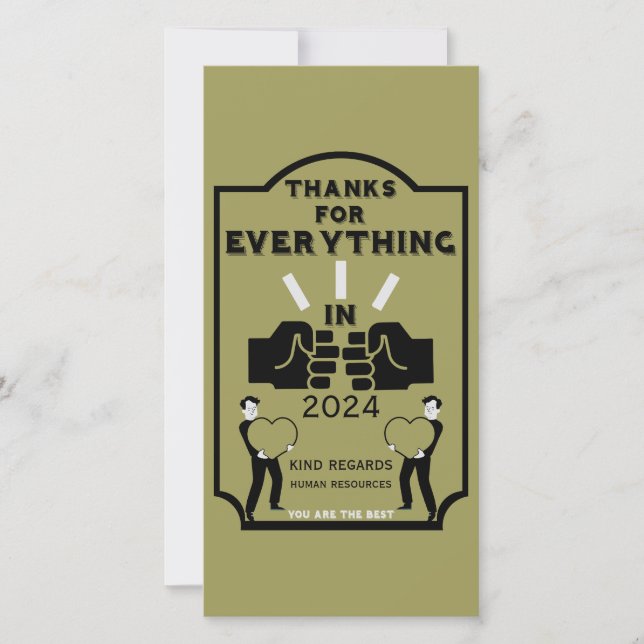 Thank You From Human Resources Card (Front)