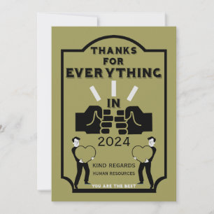 Thank You From Human Resources Card