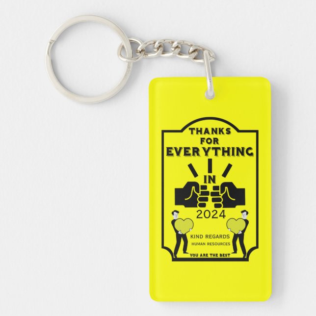 Thank You From Human Resources Key Ring (Front)