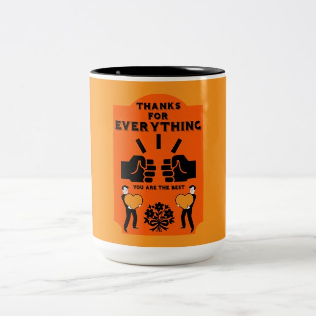 Thank You From Human Resources Two-Tone Coffee Mug (Center)