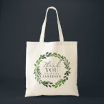 Thank you from mr & mrs wedding favour tote bag<br><div class="desc">Thank you from mr & mrs wedding favour tote bag. Watercolor foliage and modern script text this  tote is the perfect way to show off your new marital status.</div>