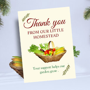 Thank You from Our Little Homestead Card