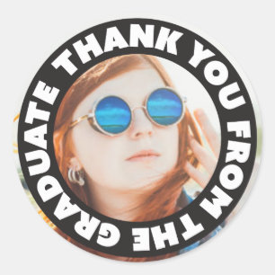Thank You From The Graduate Classic Round Sticker