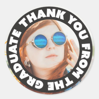 Thank You From The Graduate Classic Round Sticker