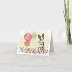 Thank You from You & Your Boston Terrier Balloons Card