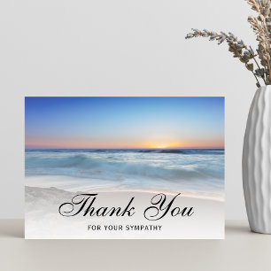 Thank You Funeral Beach Ocean Seaside Card