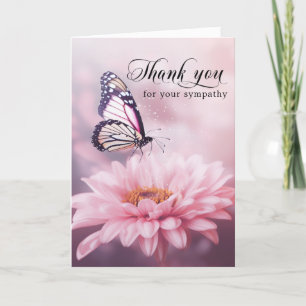 Thank you Funeral Butterfly Flower Pink   Photo