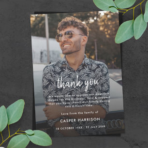 Thank You Funeral   Celebration of Life Photo Card
