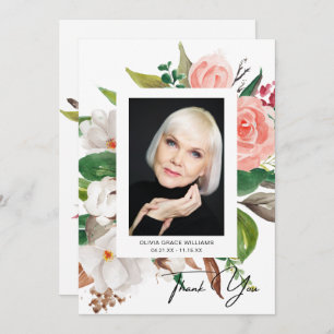 Thank You Funeral Photo Sympathy Bereavement