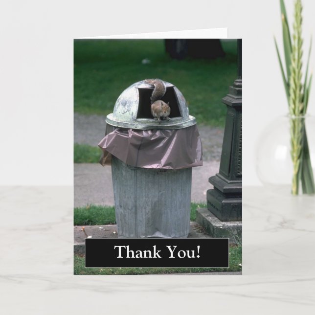 Thank You Funny Squirrel Card (Front)