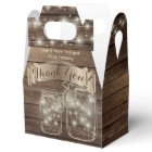 THANK YOU Gable Box Personalised Rustic Mason Jars