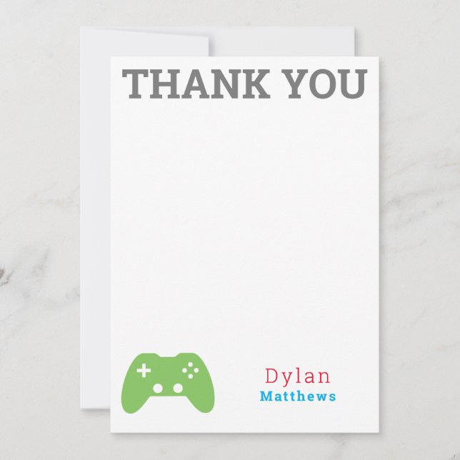 Thank You Gamer Video Game Pattern (Front)