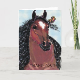 Thank-You Gelding and Butterfly Thank You Card