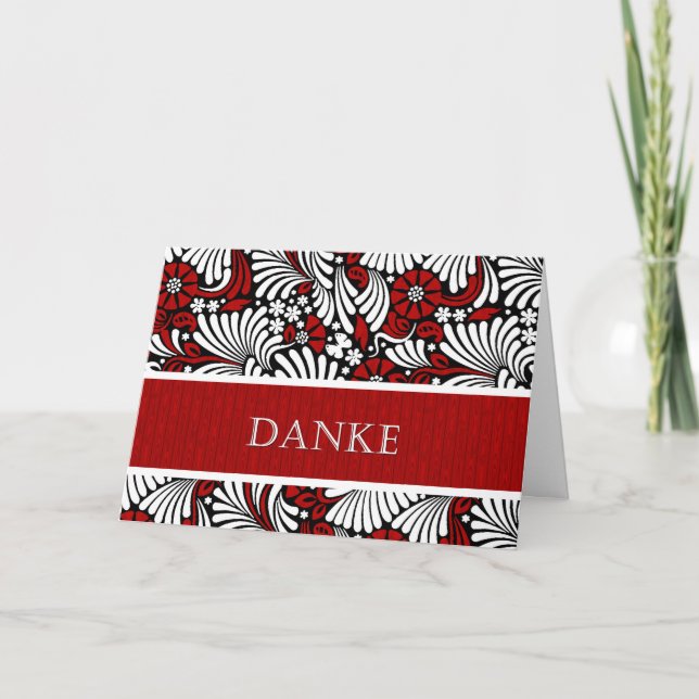 Thank You German Informal Red and White (Front)