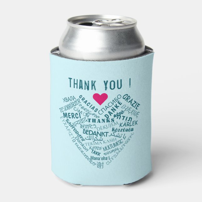Thank You Gift Can Cooler Text Personalised (Can Front)