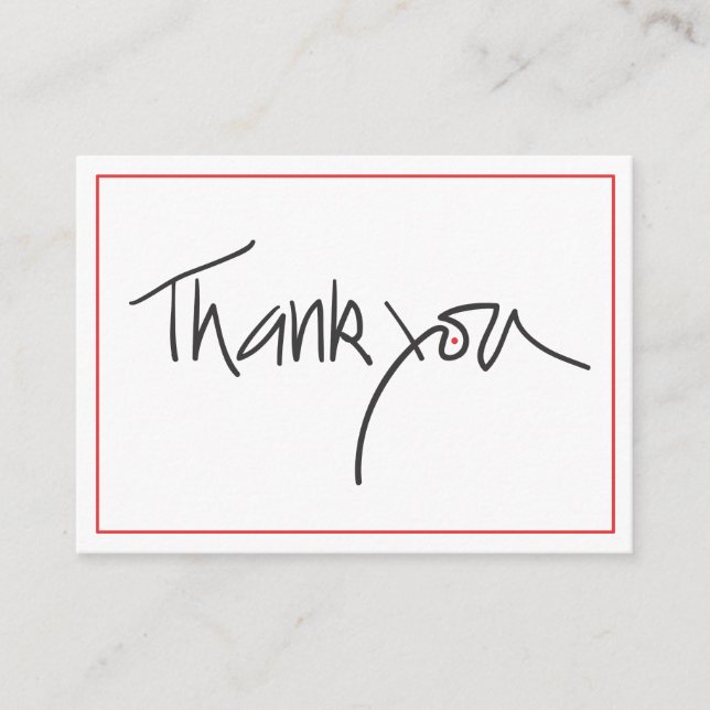 Thank you gift cards in black and red (Front)