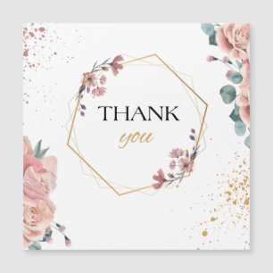 thank you gift magnet with flowers
