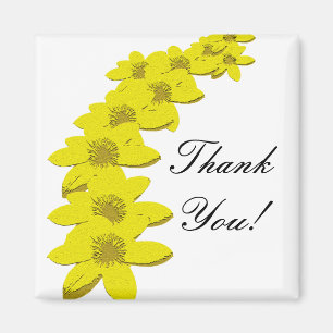 Thank You Gift - Magnet - Yellow Flowers