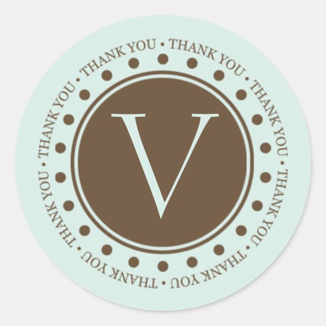 Thank You Gift Monogrammed Labels Gift Seals (Front)