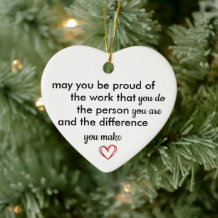 Thank You Gift, Personalised Be Proud of You, Ceramic Ornament