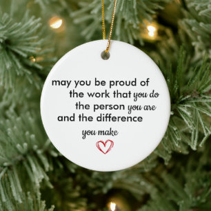 Thank You Gift, Personalised Be Proud of You, Ceramic Ornament