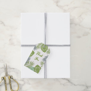 Thank you gift tag for first birthday plant desig.