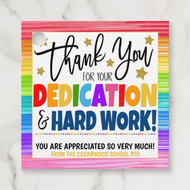 Thank You Gift Tags (Front)