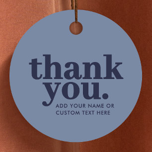 Thank you Gift Tags   Minimal Blue and Navy 
