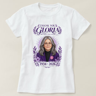 Thank You Gloria Feminist Icon Tribute 1934-2026  T-Shirt