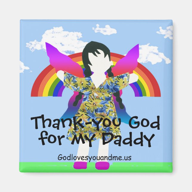 Thank-you God for my Daddy Magnet (Front)