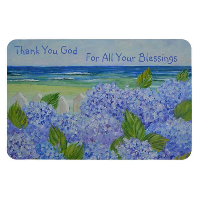Thank You God Seashore Magnet (Horizontal)