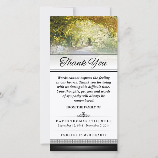 Thank You Gold Autumn Trees Words Cannot Express (Front)